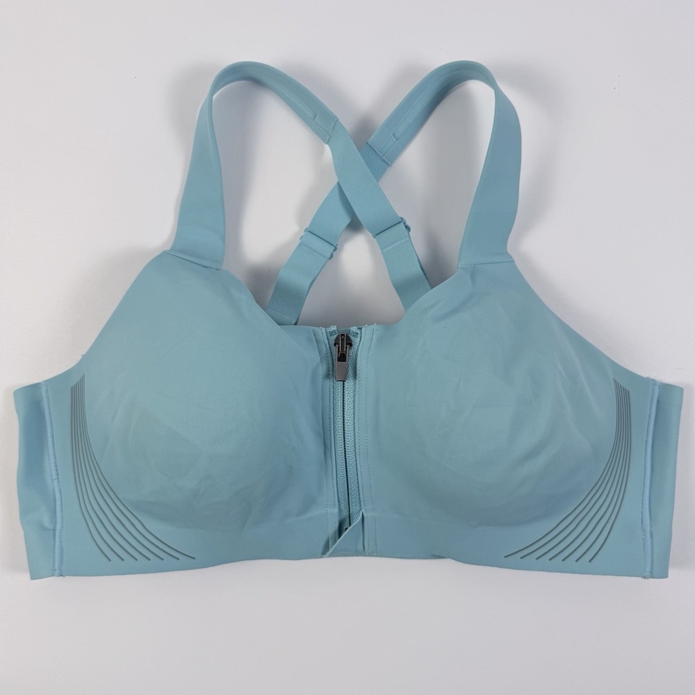 Victoria's Secret VSX Knockout Front-Close Sports Bra Aqua Blue 36B NWT